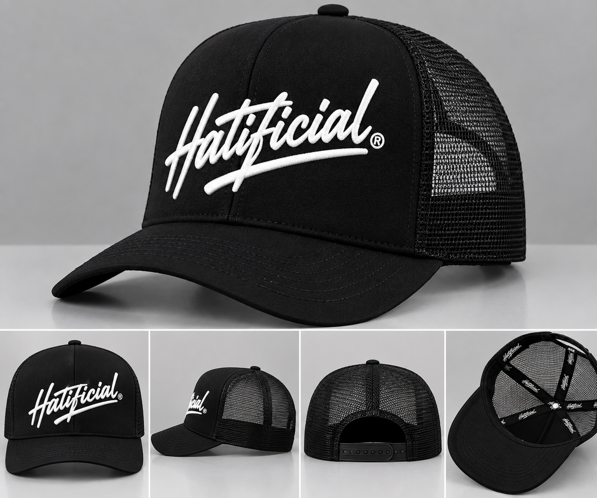 Hatificial Black Trucker Hat